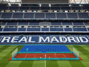 El Santiago Bernabéu se convertirá en una pista de tenis El Santiago Bernabéu se convertirá en una pista de tenis