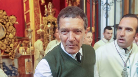 Antonio Banderas en el Domingo de Ramos en Málaga