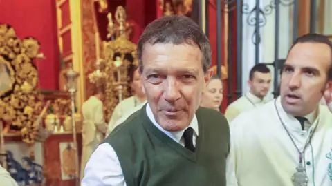 Antonio Banderas en el Domingo de Ramos en Málaga Antonio Banderas en el Domingo de Ramos en Málaga