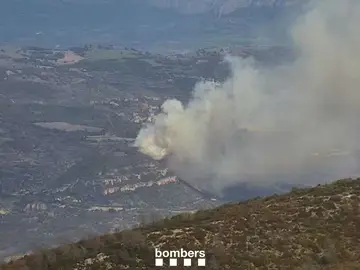 Imagen del incendio en Llimiana (Lleida) Imagen del incendio en Llimiana (Lleida)