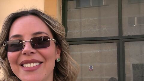 Alba Silva con la prensa