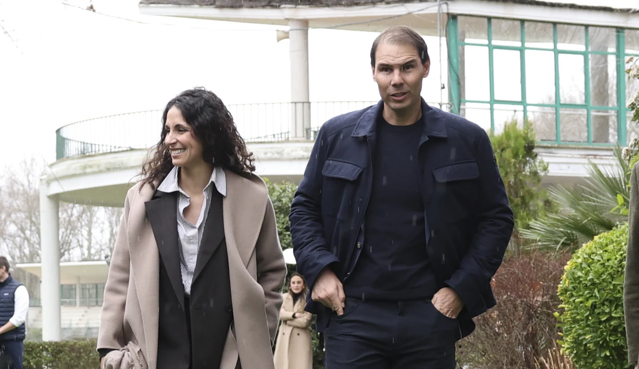 Rafael Nadal y Mery Perelló ante las cámaras