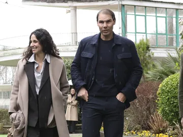 Rafael Nadal y Mery Perelló ante las cámaras Rafael Nadal y Mery Perelló ante las cámaras