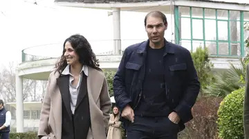 Rafael Nadal y Mery Perelló ante las cámaras Rafael Nadal y Mery Perelló ante las cámaras