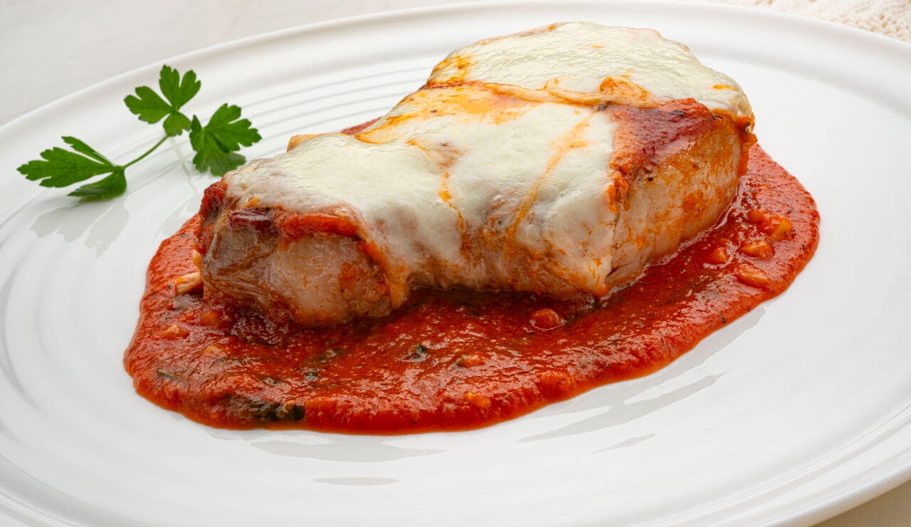 Chuleta de cerdo a la pizzaoila 