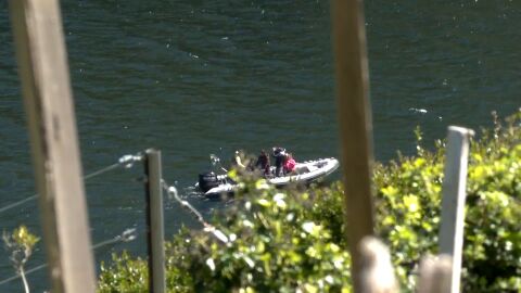 Lugar en el que se produce la b&uacute;squeda del joven en el R&iacute;o Mi&ntilde;o