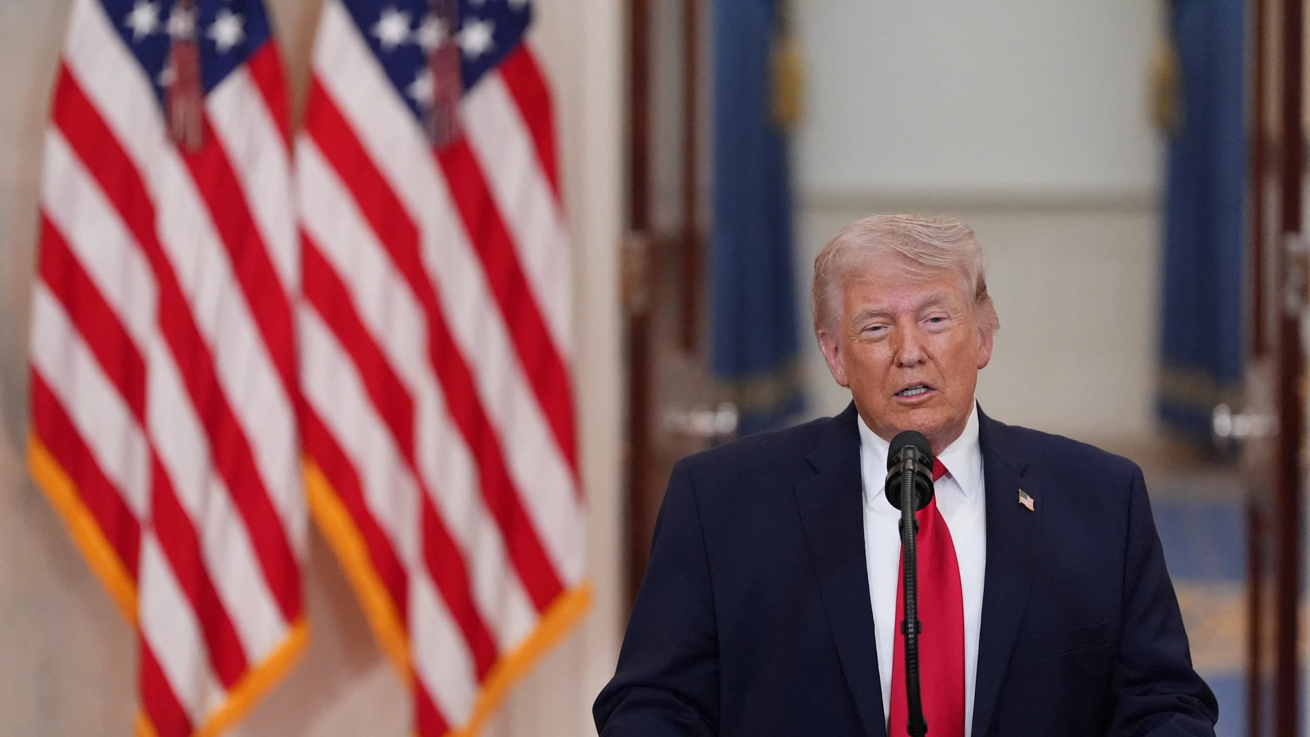 El presidente de EEUU, Donald Trump, durante su discurso a la nación/ Reuters El presidente de EEUU, Donald Trump, durante su discurso a la nación/ Reuters