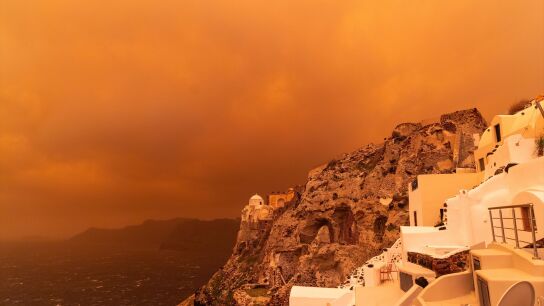 Tormenta de arena en Creta