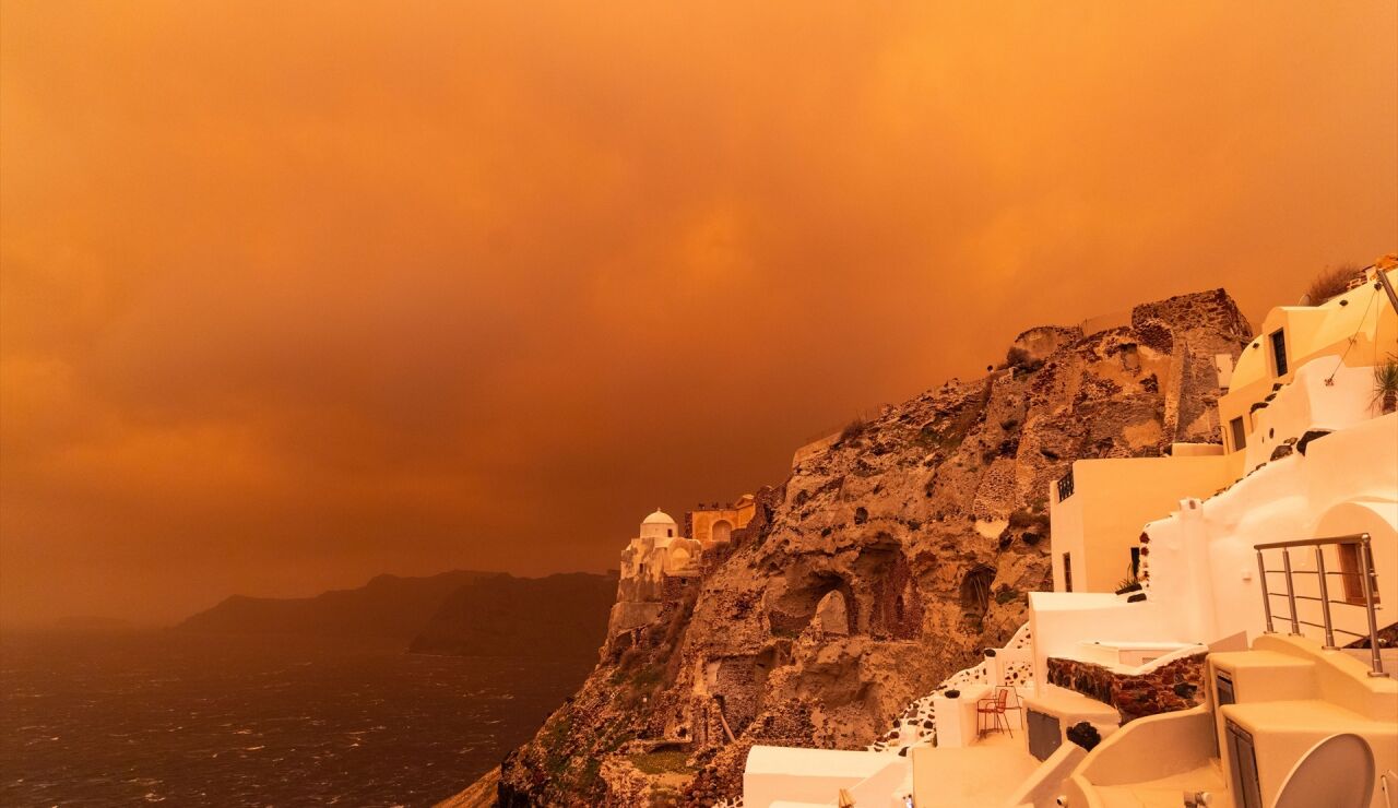 Tormenta de arena en Creta