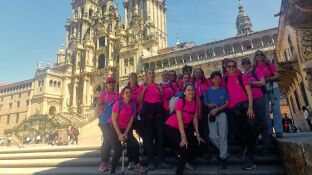14 pacientes oncol&oacute;gicas terminan el Camino de Santiago