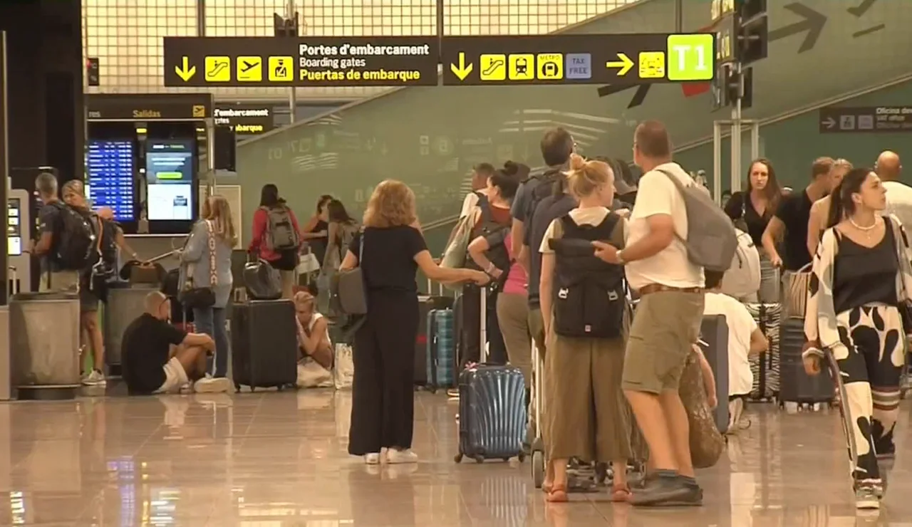 Viajeros en el aeropuerto