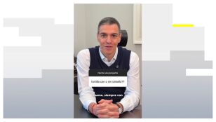 Pedro S&aacute;nchez en un v&iacute;deo subido a su cuenta de Instagram @sanchezcastejon