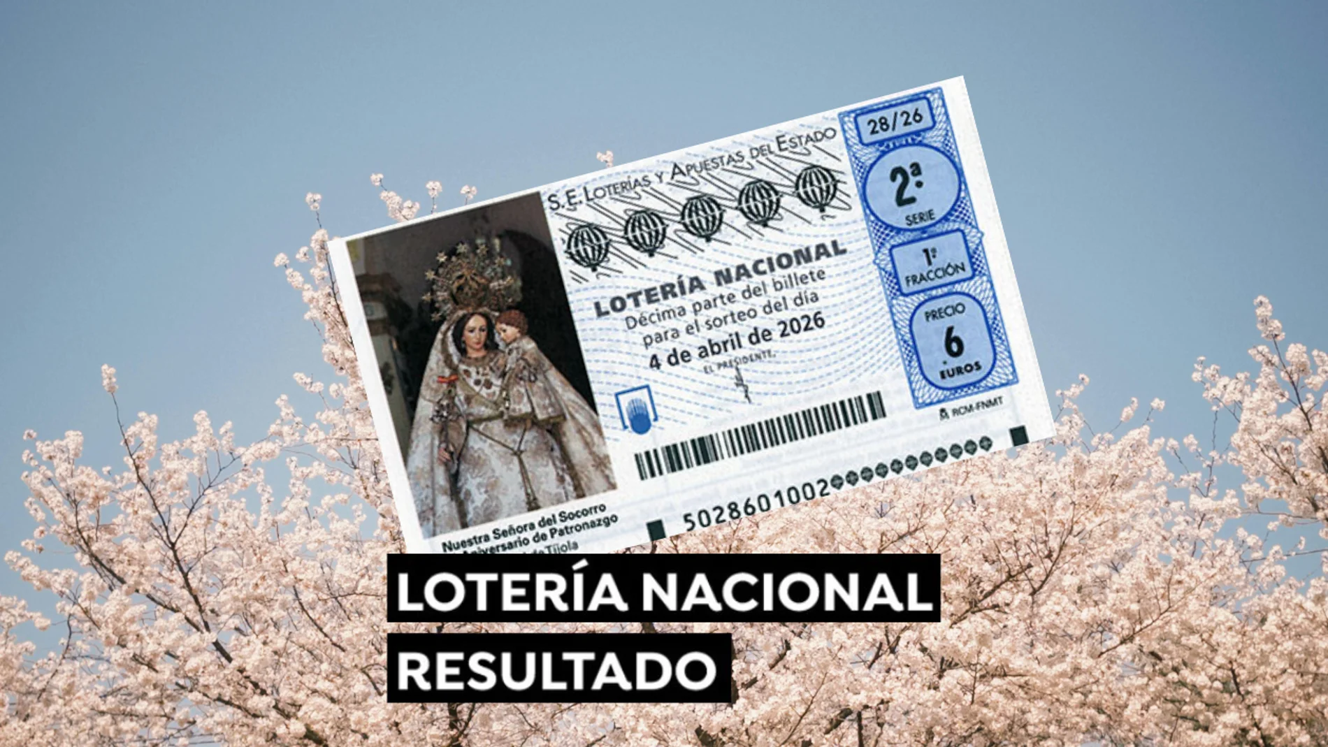 Sorteo Lotería Nacional: Comprobar décimo de hoy sábado 4 de abril, en directo Sorteo Lotería Nacional: Comprobar décimo de hoy sábado 4 de abril, en directo