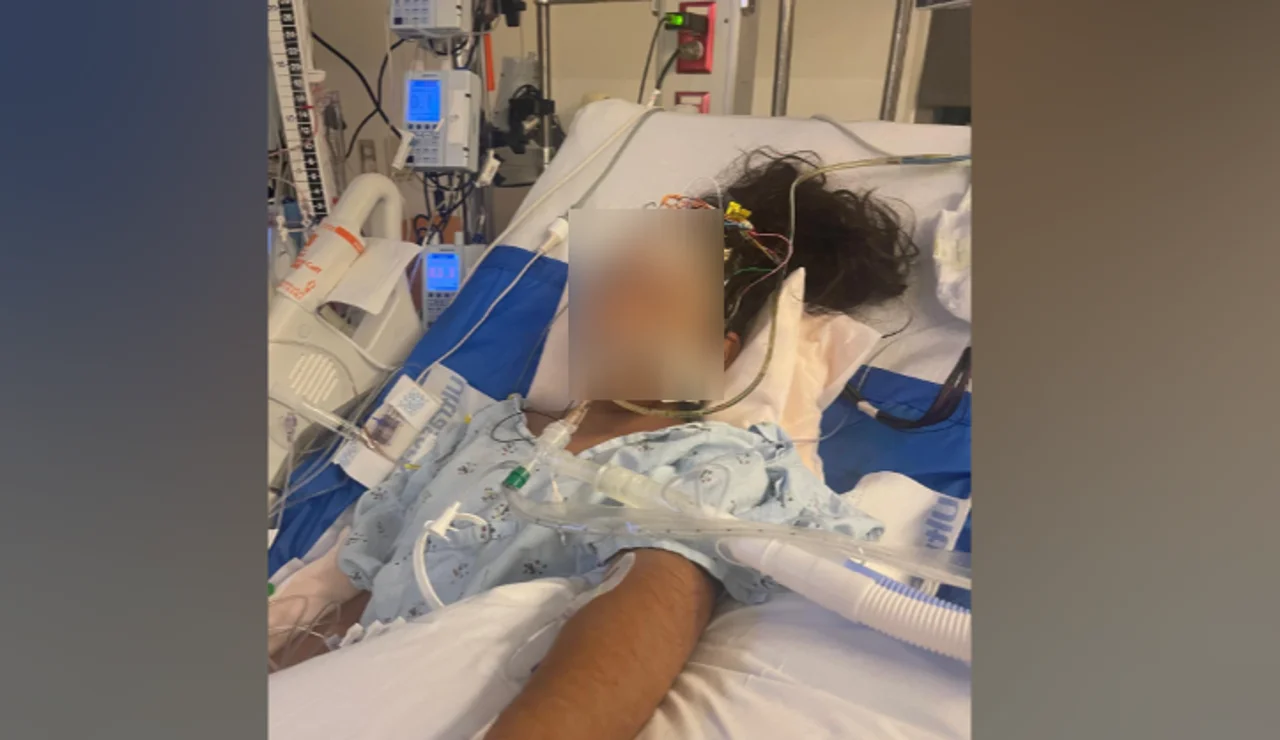 Imagen de Khimberly tras la brutal agresión.