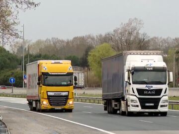 Camiones en carretera