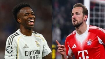 Vinicius y Kane, rivales en cuartos de final de la Champions