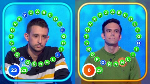 David se estrena en El Rosco con un empate a 23 que hace temblar a Javier