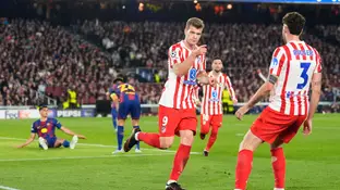 Alexander Sørloth celebra el segundo gol ante el Barcelona en el Camp Nou Alexander Sørloth celebra el segundo gol ante el Barcelona en el Camp Nou