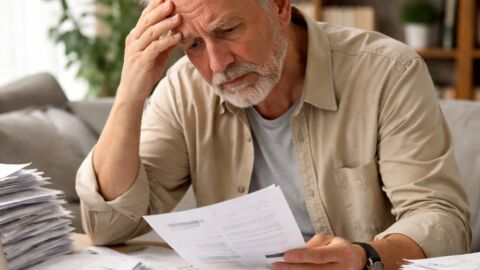 Hombre consultando documentaci&oacute;n