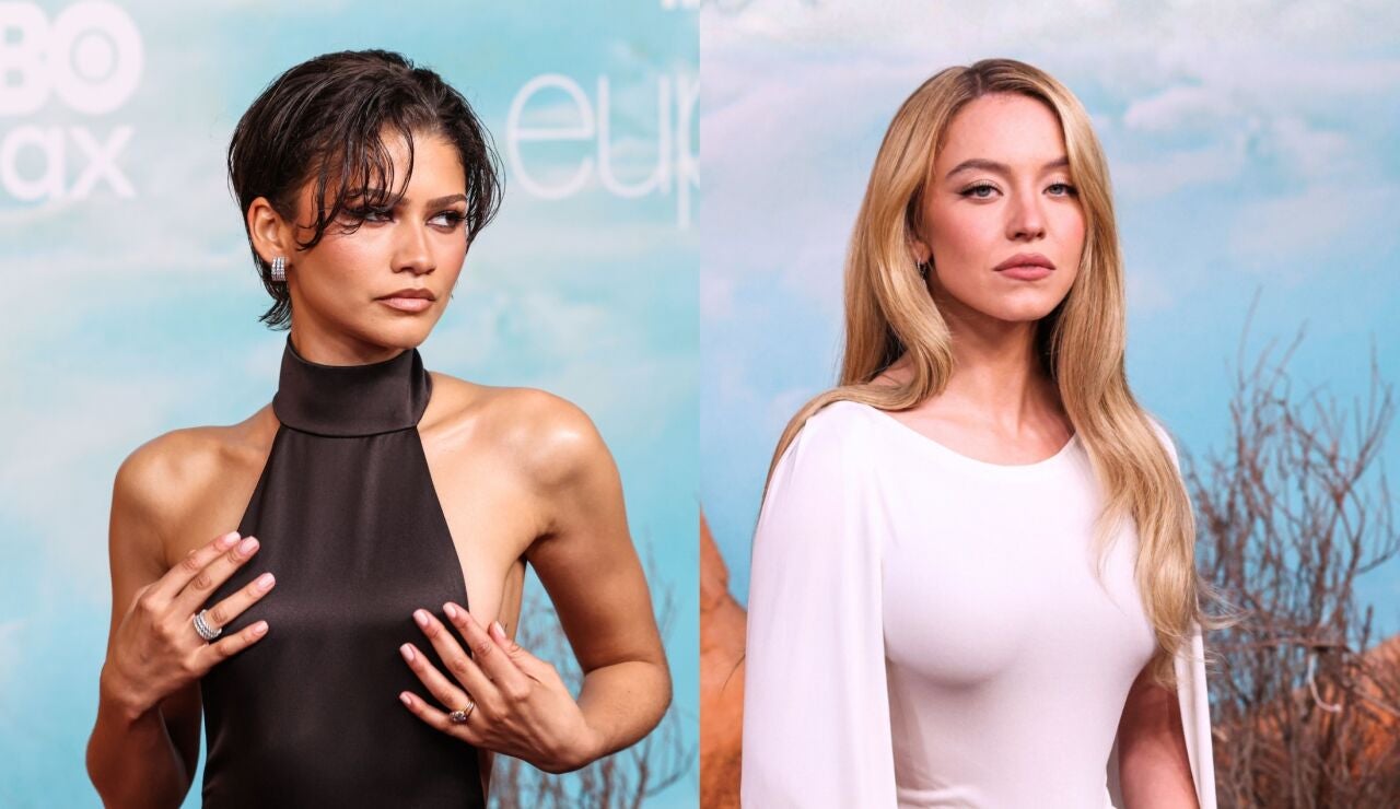 Zendaya y Sydney Sweeney en la premiere de Euphoria
