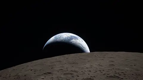 La Tierra observada desde la cara oculta de la Luna La Tierra observada desde la cara oculta de la Luna