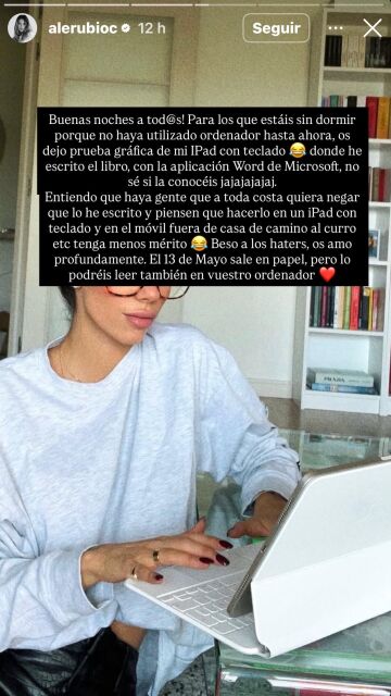 Story de Alejandra Rubio en Instagram