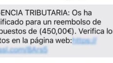 Ejemplo de SMS fraudulento 
