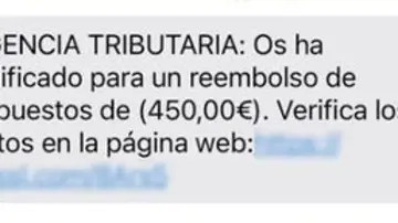 Ejemplo de SMS fraudulento Ejemplo de SMS fraudulento