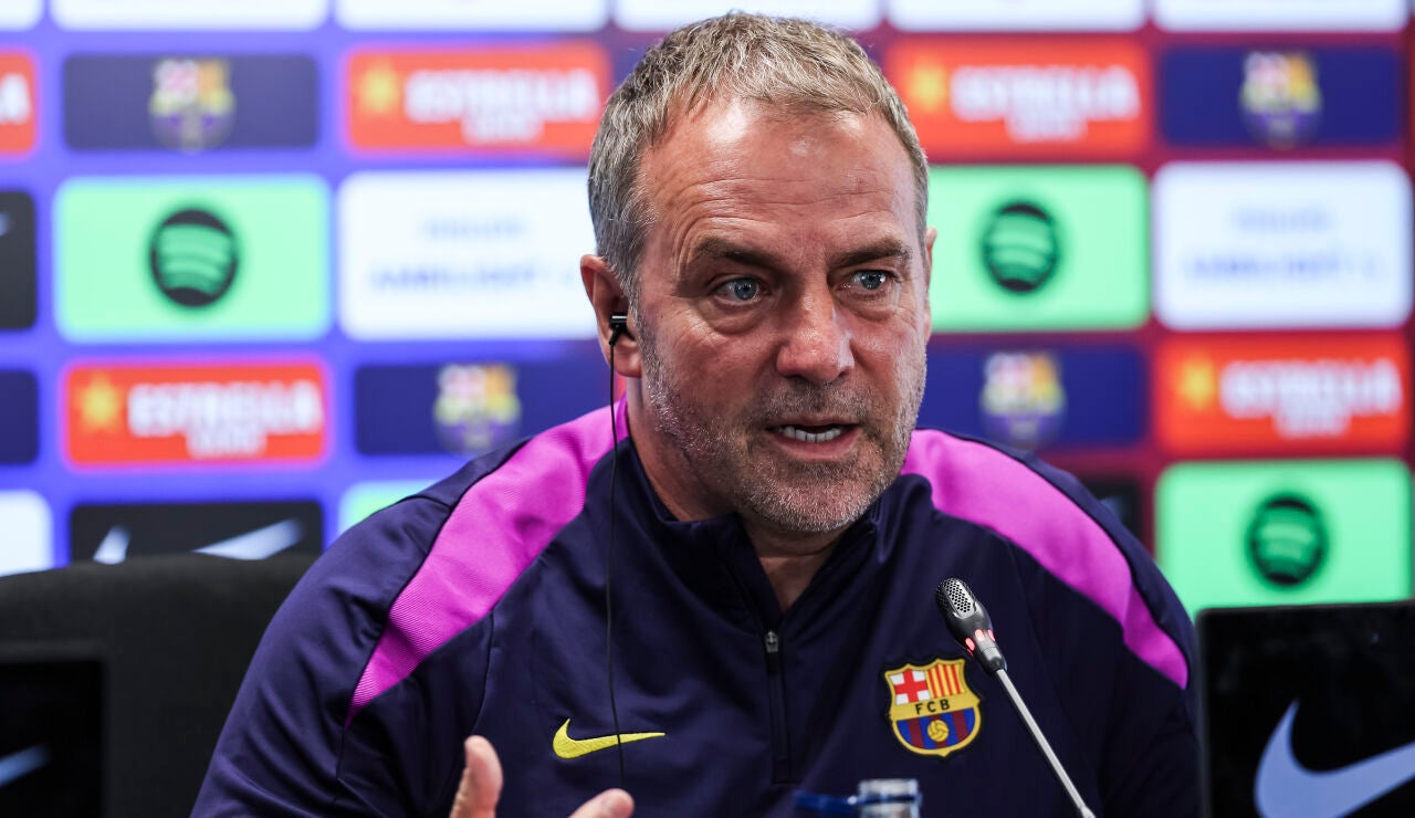 Hansi Flick, en rueda de prensa