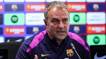 Hansi Flick, en rueda de prensa Hansi Flick, en rueda de prensa