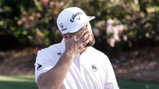 Jon Rahm se lamenta tras un golpe este jueves en el Masters de Augusta