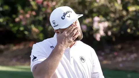 Jon Rahm se lamenta tras un golpe este jueves en el Masters de Augusta Jon Rahm se lamenta tras un golpe este jueves en el Masters de Augusta