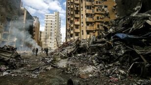 Beirut, L&iacute;bano, tras los ataques de Israel.
