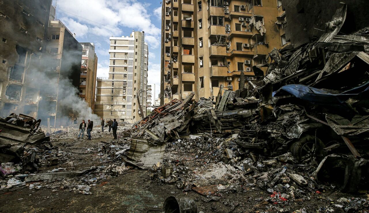 Beirut, L&iacute;bano, tras los ataques de Israel.