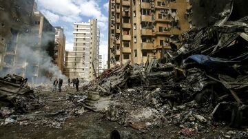 Beirut, L&iacute;bano, tras los ataques de Israel.