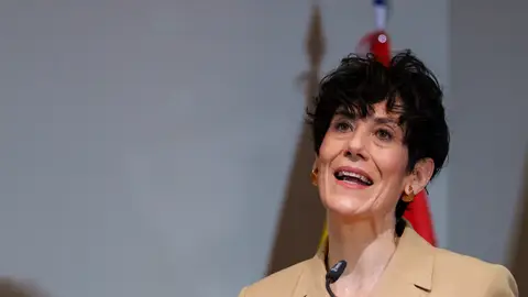 Elma Saiz La ministra de Inclusión, Seguridad Social y Migraciones, Elma Saiz, participan en la presentación de INTegraSS, a 9 de abril de 2026, en Madrid (España). INTegraSS es la nueva herramienta de proyección de las pensiones de la Seguridad Social.09 ABRIL 2026Matias Chiofalo / Europa Press09/04/2026