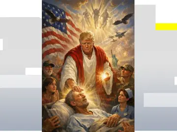Imagen de Donald Trump presentado como Jesucristo mediante IA Imagen de Donald Trump presentado como Jesucristo mediante IA