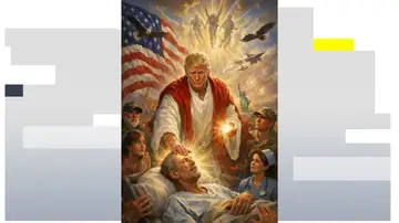 Imagen de Donald Trump presentado como Jesucristo mediante IA Imagen de Donald Trump presentado como Jesucristo mediante IA