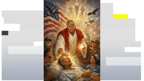 Imagen de Donald Trump presentado como Jesucristo mediante IA Imagen de Donald Trump presentado como Jesucristo mediante IA