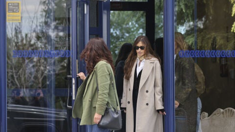 Sara Carbonero, a la salida del tanatorio