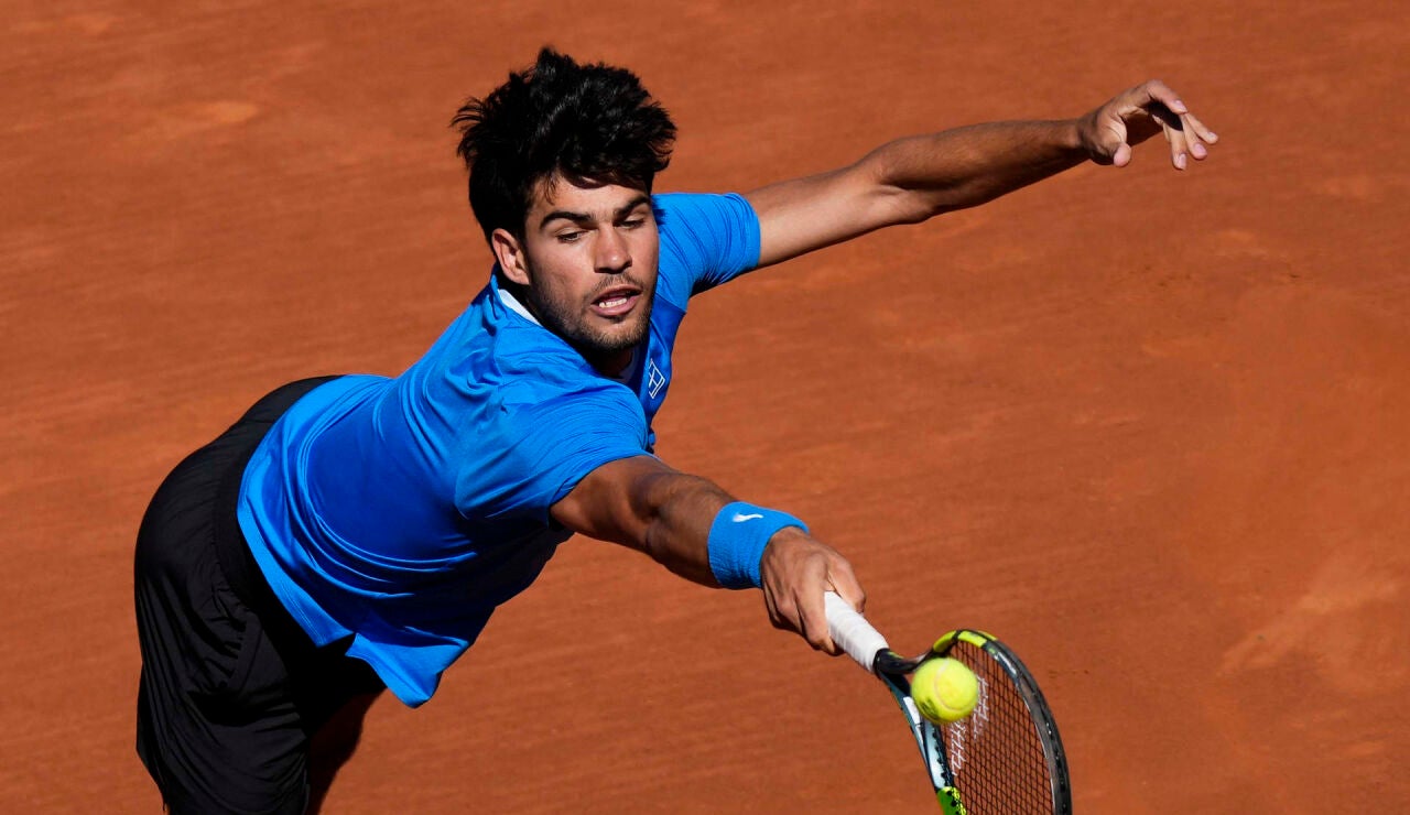 Alcaraz en el duelo ante Virtanen en el God&oacute; 