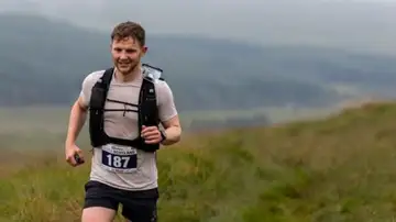 El ultrafondista David Parrish durante una carrera El ultrafondista David Parrish durante una carrera