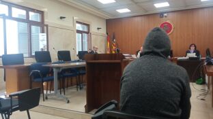 El condenado, durante el juicio