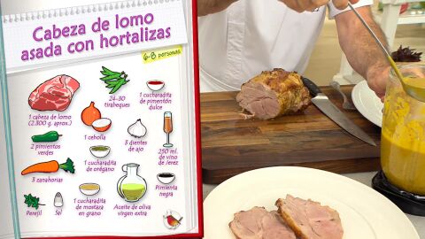 Ingredientes Cabeza de lomo asada con hortalizas