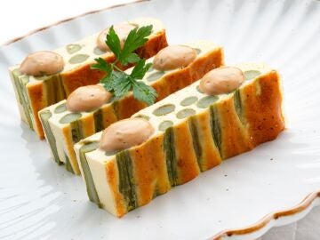 Pudin de esp&aacute;rragos verdes