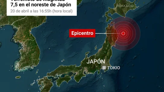 Alerta por Tsunami tras un terremoto de magnitud 7.5 que ha sacudido el centro de Japón Alerta por Tsunami tras un terremoto de magnitud 7.5 que ha sacudido el centro de Japón