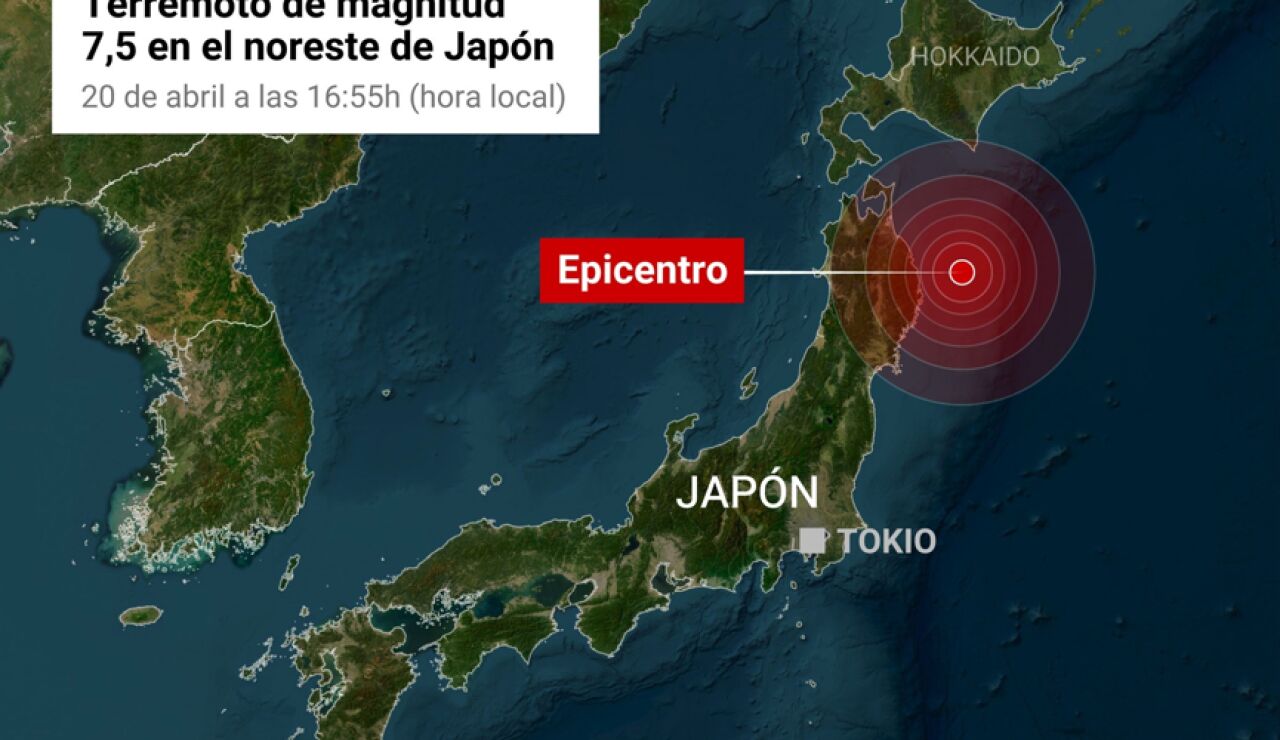 Alerta por Tsunami tras un terremoto de magnitud 7.5 que ha sacudido el centro de Jap&oacute;n