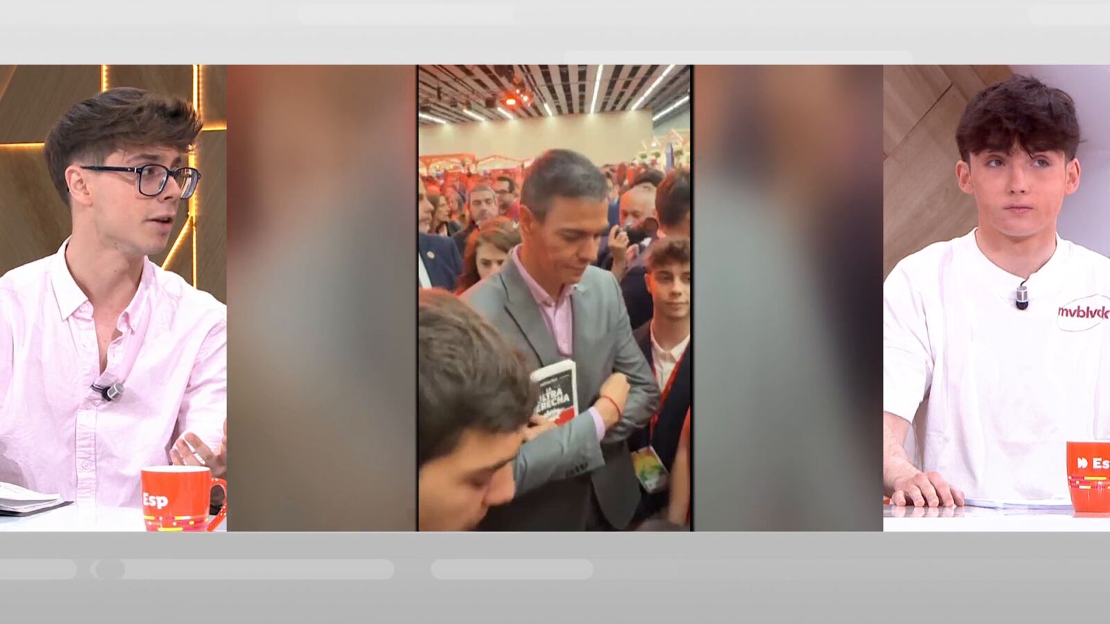 Tenso debate entre dos jóvenes por las 'cumbres' del PSOE y del PP: 