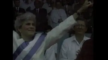 Violeta Chamorro, primera mujer en asumir la presidencia de Nicaragua Violeta Chamorro, primera mujer en asumir la presidencia de Nicaragua