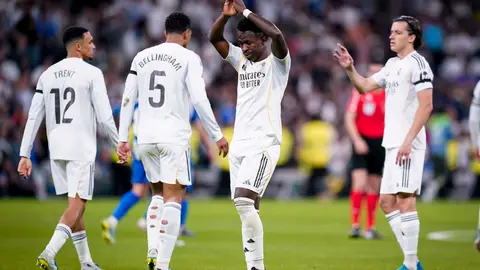Vinicius Jr celebrando un gol Vinicius Jr celebrando un gol